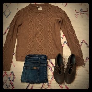 J Crew cable knit sweater